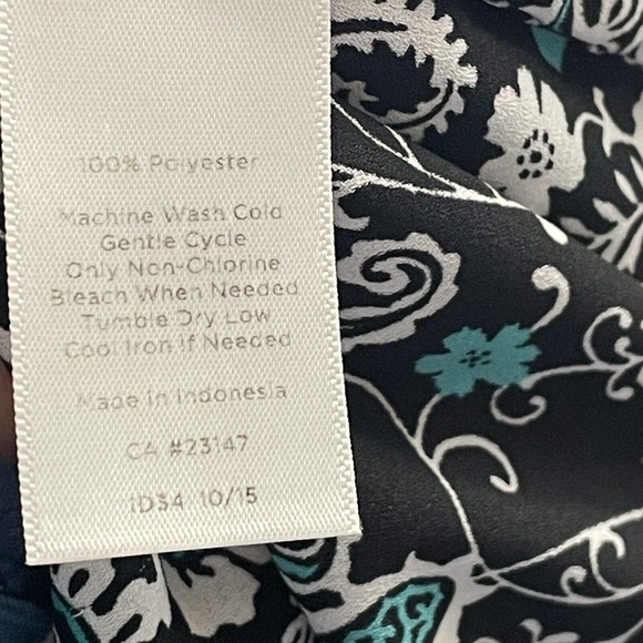 Talbots Womens Plus Size 2X Printed Lightweight Polyester 3/4 Sleeve Blouse Top - Picture 5 of 15